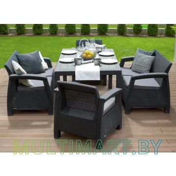 Набор садовой мебели Curver Corfu fiesta set 223230 (коричневый/серо-бежевый)  картинка 2